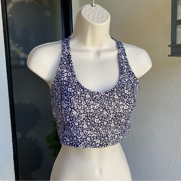 Summersalt The Midi Sports Bra in Painted Floral - Picture 1 of 4